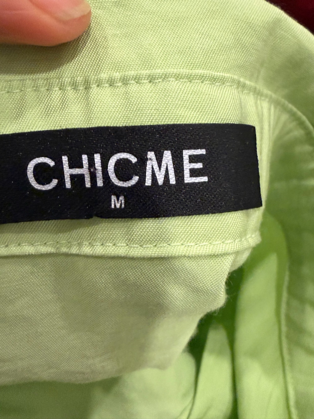 Lime Green Button-Front Tie-Waist Midi Dress - Picture 3 of 5